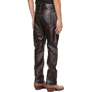 Pantalon en cuir léger de haute qualité à 100 %, coupe décontractée, longueur standard, avec tissu respirant, coupe-vent et à séchage rapide, pantalon en cuir pour homme - Product Image 3