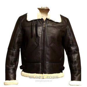 เสื้อแจ็คเก็ตหนังแท้สไตล์วินเทจสำหรับผู้ชาย Glory Zone รุ่น Heavyweight Biker Bomber เหมาะสำหรับฤดูหนาว ไซส์ 44 - Product Image 2