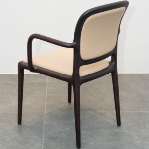 Chaise de salle à manger de luxe nordique haut de gamme avec structure en bois ergonomique et siège rembourré en cuir pour la maison, le bureau, le restaurant, l'hôtel PISANO - Product Image 6
