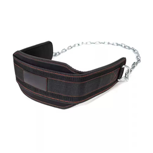 Ceinture de musculation personnalisable en néoprène EVA avec chaîne en acier de 32 pouces pour squats et dips, idéale pour l'haltérophilie, logo inclus - Product Image 3