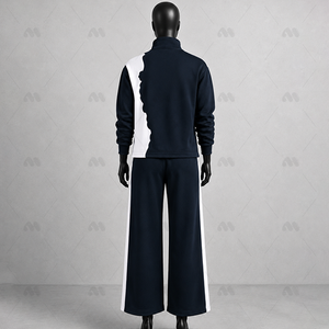 M.H. Ensemble de survêtement d'hiver personnalisé pour hommes INTERNATIONAL 2-en-1 : Veste zippée et pantalon de jogging large en polyester/nylon – Vente en gros - Product Image 2