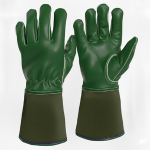 Guantes de Soldadura de Cuero con Puño Largo, Resistentes al Calor, Llamas y Chispas, Guantes de Seguridad para Trabajo Industrial - Product Image 1