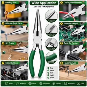 High Precision Needle Nose Plier Side <b>Cutter</b> Spring Loaded Carbon Steel Hand Tool Wholesale OEM Manufacturer - Product Image 6