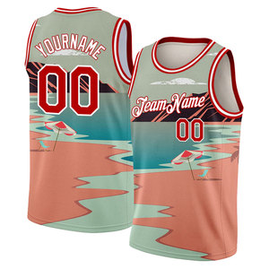 Camiseta de Baloncesto Personalizada, Suministro al por Mayor OEM, Ropa Deportiva Ligera para Equipos, Control de Humedad, Protección UV, 100% Poliéster - Product Image 1