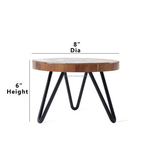 Couvercle de support de gâteau royal en résine en bois de 10 pouces personnalisable pour la décoration intérieure des plateaux de service Logo personnalisé - Product Image 5