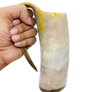 Tazas de Cuerno de Búfalo Ecológicas, Hechas a Mano, Talladas en Animal Natural, Pulimentadas, Estilo Náutico para Café Caliente, para Navidad - Product Image 1