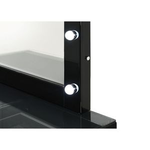 Specchio da Trucco Glamour Nero con Cornice e Luci LED Integrate - 1 Pezzo - Product Image 2