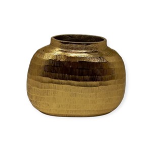 Florero de Metal Dorado de Lujo, Moderno, con Ranuras, de Aluminio, para Flores, Elegante Centro de Mesa Pequeño para Decoración de Mesa de Comedor - Product Image 2