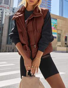 Chaleco Corto Acolchado Impermeable y Transpirable Estilo Urbano al por Mayor Cortavientos Sencillo Personalizado Diseño 2026 - Product Image 4