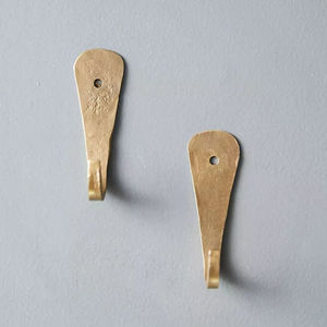 Vintage Aluminium Flower Pattern Handmade Wall Hook Small <b>Square</b> Plate Double Prong Coat Hat Hanger Luxury Towel Robe <b>Key</b> Holder - Product Image 2