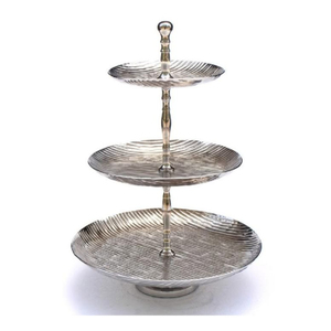 2 Tier Stainless Steel Cake Stand Multi Layer Reusable Hand Wash Only Dessert Display for Celebrations Cake Stand - Product Image 1