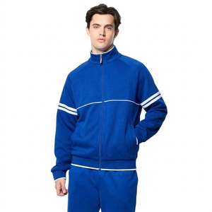 Wholesale Unisex Heavyweight Cotton Hoodie Tracksuit <b>Set</b> Breathable <b>Gym</b> Sportswear Elastic Waist Jogger Pants Custom Logo - Product Image 3