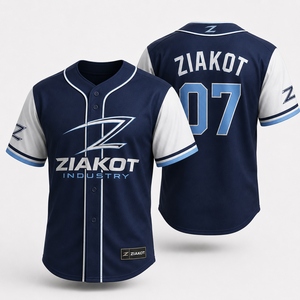 เสื้อเบสบอลของผู้ชาย Ziakot เสื้อกีฬาสีดำสีส้มลายทางแขนสั้นพอดีตัวระบายอากาศปกติ - Product Image 3