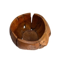 Plateau de table rustique en teck pour plantes/fleurs de mariage, décoration intérieure, motif vertical, toutes saisons, accent décoratif unique et chaleureux