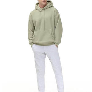 เสื้อฮู้ดดี้สีเขียวเซจสำหรับผู้ชายแบบสั่งทำพิเศษสำหรับฤดูหนาว |   เสื้อพูลโอเวอร์ผ้าฟลีซขนาดใหญ่พิเศษ |   เสื้อสเวตเชิ้ตผ้าฝ้ายหนา 100% กันน้ำ ขายส่ง สไตล์ลำลอง - Product Image 6