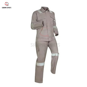 Conjunto de Ropa de Trabajo Fluorescente Reflectante con Material de Algodón y Tiras de Protección Laboral - Product Image 4