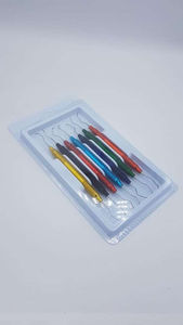 Curette dentaire Gracey en acier inoxydable, instrument médical, 7 pièces, outil dentaire, set de curettes Gracey multicolores. - Product Image 3