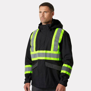 Men Construction Outdoor <b>Workers</b> Protective <b>Jackets</b> High Visibility Reflective Tape Polyester Lining Safety Work <b>Jackets</b> - Product Image 1