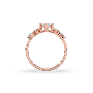 Anillo de Diamante de Laboratorio de Lujo de 1.5 Quilates, Corte Marquesa Brillante, Plata 925, Oro, Diseño Único, Anillo de Bodas, Certificado IGI - Product Image 5