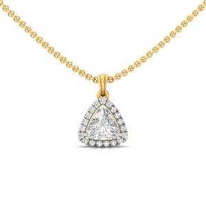 Pendentif solitaire en diamant CVD de laboratoire taille Trillion, éclat éternel, bijou élégant et classique, cadeau pour femme, occasion spéciale - Product Image 1