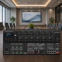 Amplificateur de puissance PA professionnel 6 canaux 240W 100V avec mixeur Bluetooth, système de sonorisation pour école, hôpital, église