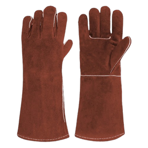 Gants de sécurité en cuir de vachette pleine fleur de qualité supérieure, certifiés CE, avec manchette de sécurité épaisse pour le soin personnel et le soudage (sans frais supplémentaires) - Product Image 4