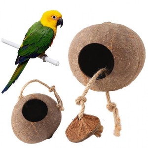 Coconut Shell Bird Nest <b>Parrot</b> Chewing Toy, Bird Toy Coconut Shell Bird Nest House From Vietnam/ Ms. Lima - Product Image 1