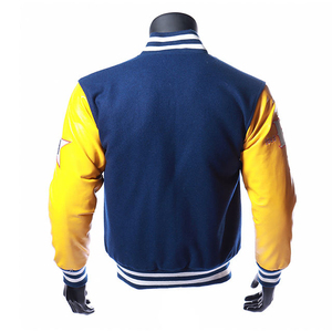 Chaqueta Varsity Extra Grande de Primera Calidad para Hombre, Modelo 2025, 100% Lana, Mangas de Cuero, Cuello Acanalado, Chaqueta de Invierno Cálida para Hombre - Product Image 2