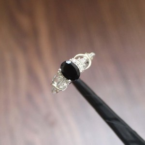 Handmade Black Onyx <b>Ring</b> S925 Sterling Silver Art Deco Oval Gemstone <b>Ring</b> Vintage Style Elegant Jewelry For Women - Product Image 2