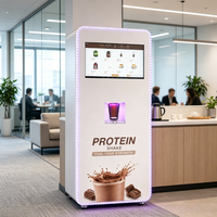 Machine intelligente à boissons protéinées 7 compartiments, double température (froid/chaud), écran tactile pour musculation et salle de sport