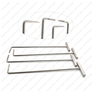 Ensemble d'élevateurs dentaires gingivaux équin 4 pièces en acier inoxydable, manuels, allongés, pour molaires/fragments, usage vétérinaire - Product Image 2