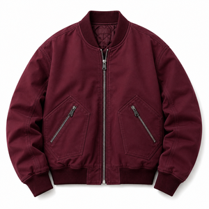 Wholesale Men's Fashion Flight <b>Jacket</b> Premium Casual Outerwear with Modern Zip Front Design - Product Image 2