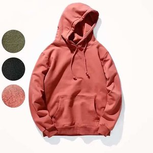 Men's Oversized Hooded Sweatshirt 100% Cotton Fleece Solid Color Casual Autumn Wear Pocket Design Regular Fit Knitted - Product Image 5