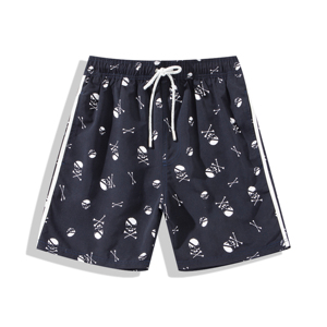 Pantalones Cortos de Algodón Color Borgoña para Hombre, Cintura Media, con Cordón, Casuales, Transpirables, de Punto, para Yoga - Product Image 3