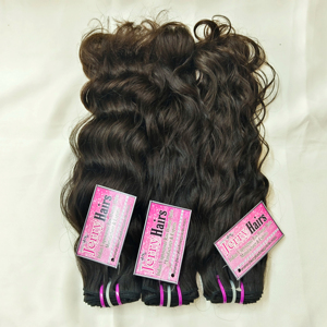 Mèches de cheveux indiens bruts ondulés naturels 100 % non traités Remy doux, frontaux en dentelle 360, cuticules alignées, cheveux de temple du Tamil Nadu - Product Image 1