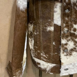 Original Cowhide Cowboy Men's <b>Suede</b> Leather <b>Jacket</b> Premium Quality Waterproof Breathable Customizable Autumn Winter - Product Image 6