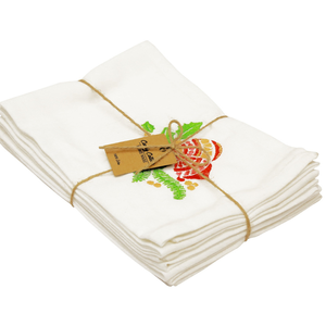 Embroidered Cotton Napkins Set Of 6 Handmade Floral <b>Table</b> Decor Pastoral Style Rectangle <b>Cloth</b> Napkins For Home Use - Product Image 2