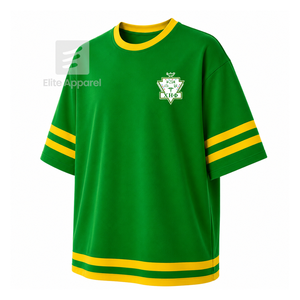 Chemise personnalisée de la sororité Chi Eta Phi, logo brodé sur le devant, couleur verte et jaune, manches courtes, pour femme, vêtements grecs. - Product Image 2