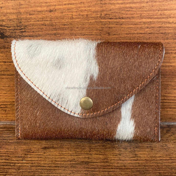 Genuine Cow Leather Mini Coin Purse Western Card Case Slim Front Pocket Wallets for Women Credit Card/Cash Holder Envelope Pouch