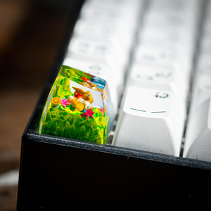 Keycaps Artisanat Forêt Mystique, Keycaps Artisanat Personnalisé, Keycaps Anime Mignons, Keycaps Verts, Ensemble de Keycaps, Keycaps en Bois - Product Image 5
