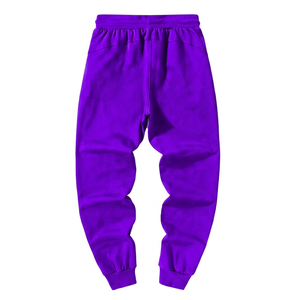 Pantalon de survêtement pour homme en coton 100% noir, taille élastique, décontracté, avec poches latérales - Product Image 5