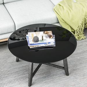 Piano del Tavolo Rotondo in Vetro Nero da 32 Pollici, Spessore 2/5 Pollici, Vetro Temperato con Bordo Smussato Lucidato (Vecchio SKU W1265118643) - Product Image 3
