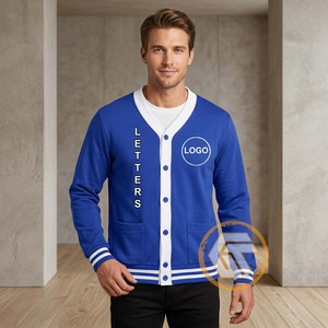 สมบัติกรีก ฟิทีอาร์เอชที่ปรับแต่งได้ |   เสื้อคาร์ดิแกนอะคริลิคแบบมีกระดุม รุ่นเบต้า วินเทอร์ สำหรับผู้ชาย ระบายอากาศได้ดี คอวี แขนยาว - Product Image 4