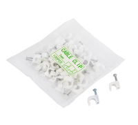 Attaches de fixation murale en U pour câbles et tuyaux PVC, de 4 mm à 40 mm, 100 pièces/sac, pour gestion de câbles
