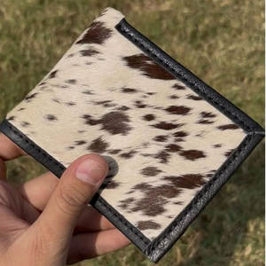 Cartera de cuero vacuno 100% genuino de alta calidad con logotipo personalizado, precio económico, cartera de regalo para hombre, nuevo estilo, carteras hechas a mano - Product Image 1
