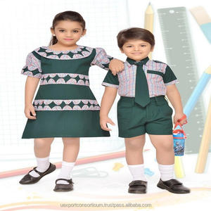 Conjunto de Uniforme Escolar Primario para Niños, Conjunto de Verano de Dos Piezas, Manga Corta, Unisex, Poliéster/Algodón - Product Image 6