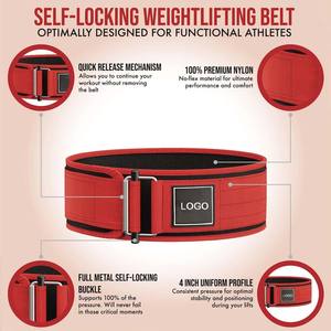 Ceinture de musculation personnalisée 100 % nylon à verrouillage automatique pour la musculation, soutien lombaire pour l'exercice et l'haltérophilie - Product Image 3