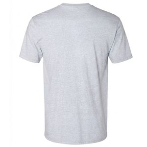 T-shirt à manches courtes pour homme en coton doux, gris clair, col rond, basique, léger, respirant, pour tous les jours, été - Product Image 2