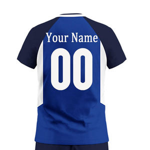 Custom Sublimated 100% Polyester <b>Volleyball</b> Jersey <b>Set</b> Unisex Blue White Moisture Wicking Sleeveless Athletic Fit Adults All - Product Image 4
