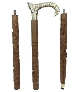 Brass <b>Walking</b> <b>Stick</b> With Unique Pattern Design Durable Finish Perfect For Classic Vintage Fashion Statement - Product Image 1